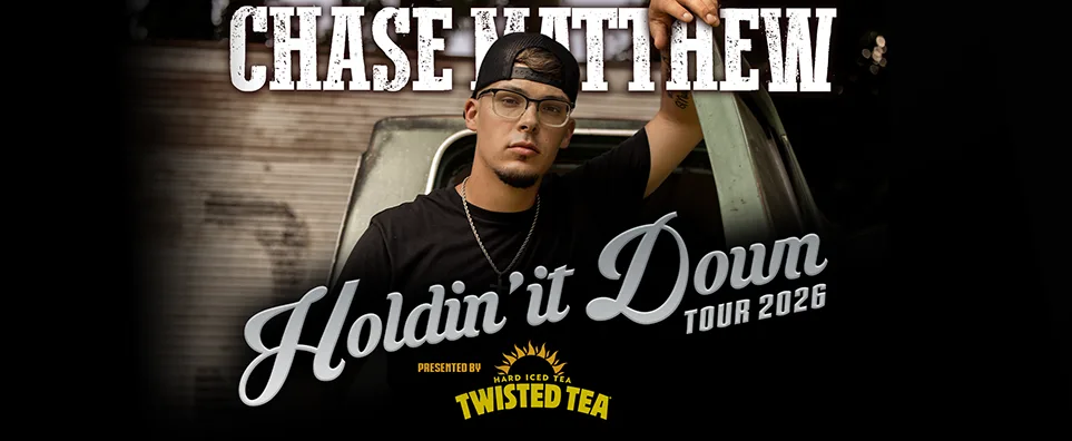Chase Matthew - Holdin' it Down Tour 2026 Info Page Header