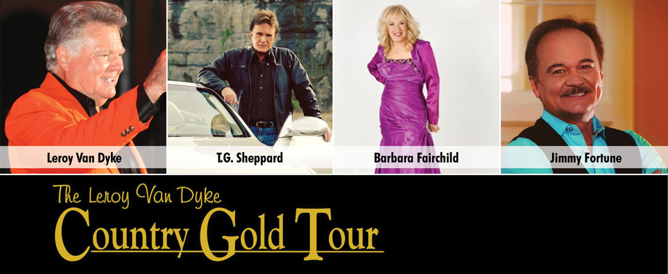 Leroy Van Dyke, Jimmy Fortune, Steve&Rudy Gatlin, Mandy Barnett and T Graham Brown Info Page Header