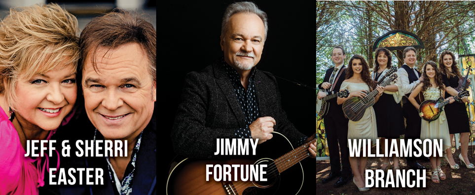 Jimmy Fortune, Jeff & Sherri Easter plus Williamson Branch Info Page Header