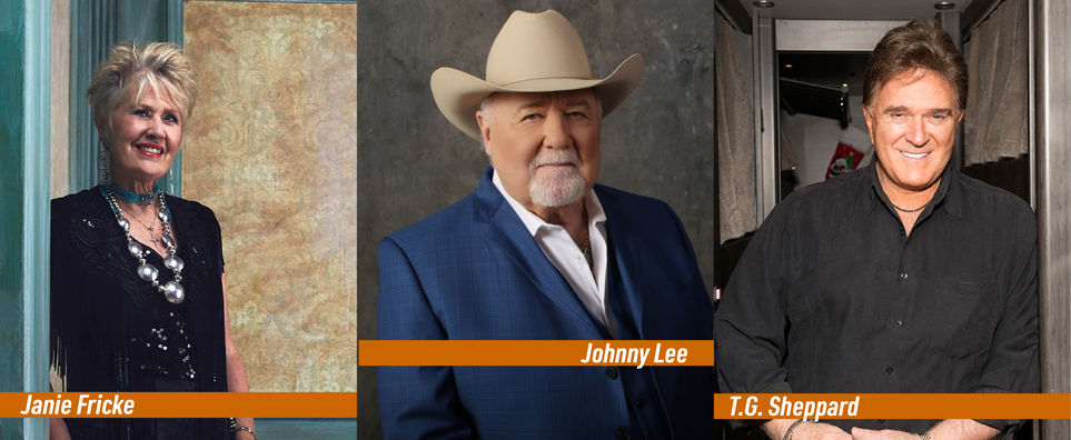 Janie Fricke, T.G. Sheppard & Johnny Lee Info Page Header