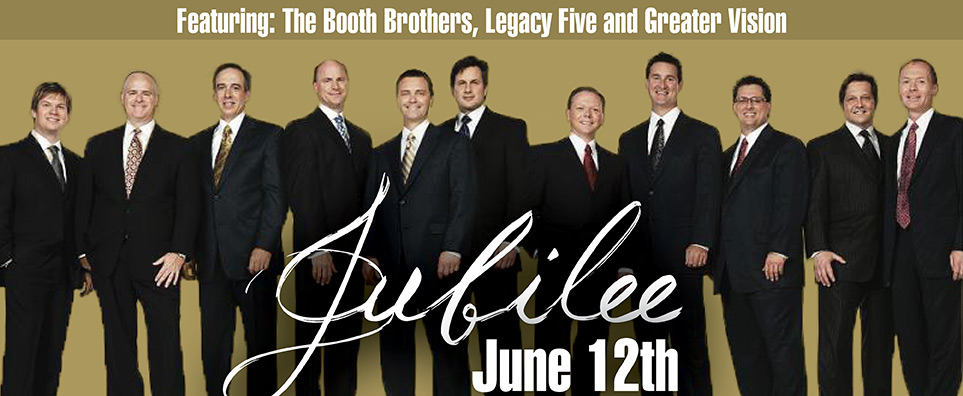 Jubilee! w/ Booth Brothers, Greater Vision, Legacy Five Info Page Header