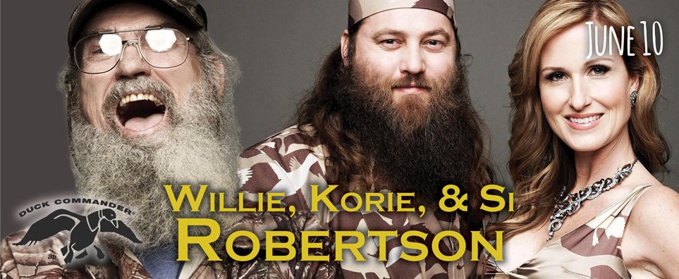 Willie, Korie & Si Robertson Info Page Header