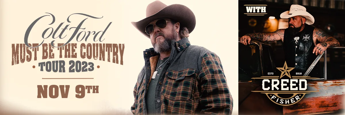 Colt Ford & Creed Fisher - November 9th, 2023 - Shipshewana, IN