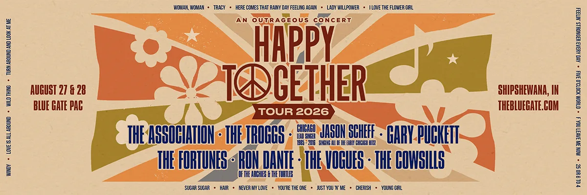 Happy Together Tour - August 27, 2026 - Shipshewana, IN