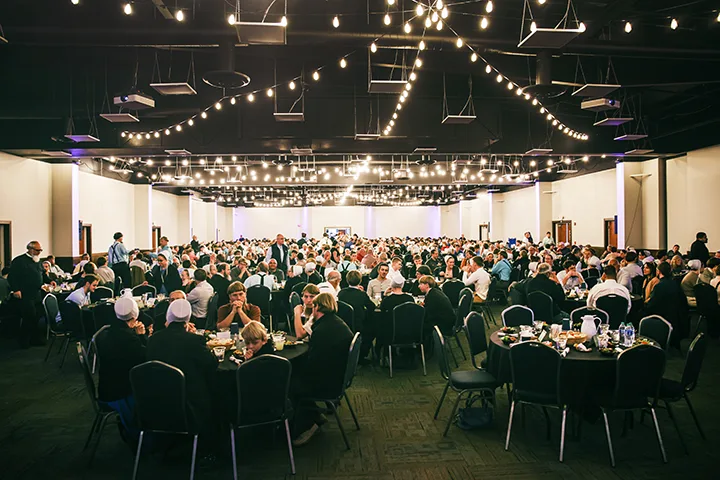 A set table at a Blue Gate Group Event